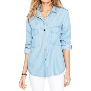 Sanctuary Boyfriend Denim Long Sleeve Shirt